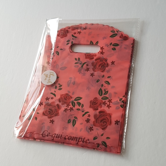 20 pcs Sacs avec poignée motif de roses Loot Bags Favor Bags (5.25"x5.60" in.) - Picture 2 of 7